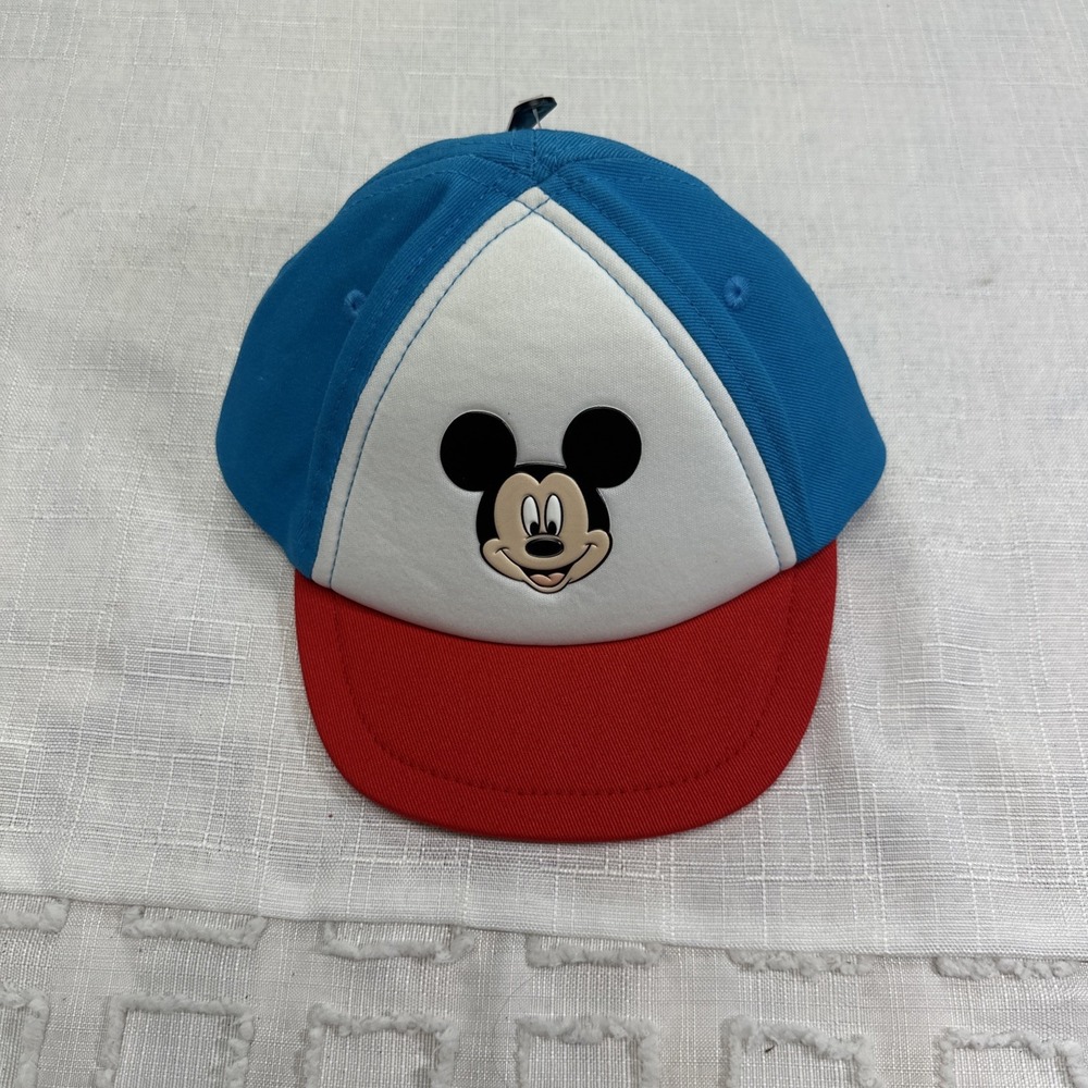 Disney Junior Mickey Mouse Toddler Kids Blue White Red Baseball Cap Hat RN14750